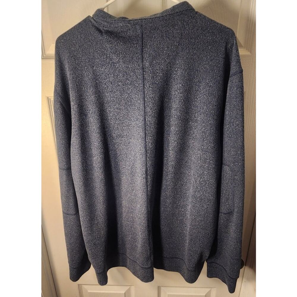 Greg Norman Mens Long Sleeve 1/4 Zip Polo Shirt Blue Gray Golf Pullover Size XXL - Picture 2 of 5